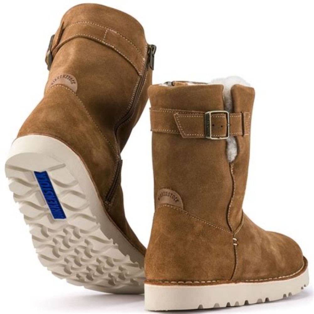 Birkenstock Women's Tan Suede Shearling-Lined Winter Boots - Picture 2 of 16